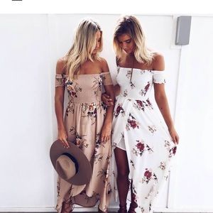 White & Floral Dress